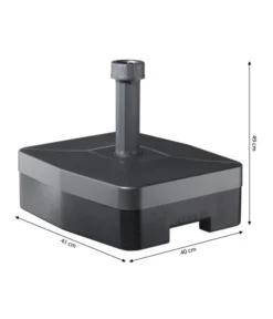 Beo Kunststoff Schirmständer Mit Rollen, 30 Liter, Ca. B41/H40/T49 Cm -Compo Verkaufsgeschäft 1412493 WE BG 001 SchirmstKsAnthrZumFuellenN