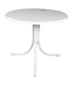 MFG Freizeitmöbel Boulevard-Klapptisch Sevelit, Weiß, Ø85/H70 Cm