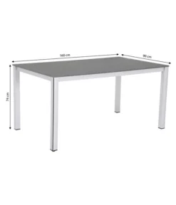 MWH Loft-Tisch Elements, Ca. B160/H74/T90 Cm -Compo Verkaufsgeschäft 1897149 WE BG 001 ElementsTisch160x90x74cmSilberNEU