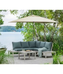 Dehner Sonnenschirm Samos, Rechteckig, Ca. B300/T200 Cm -Compo Verkaufsgeschäft 2408003 WE MO 001 SchirmSamosCremeNeu