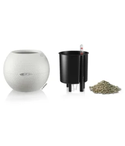 LECHUZA® PURO Color, All-in-One-Set, Rund, Ca. Ø20 Cm -Compo Verkaufsgeschäft 2418622 WE FS 002 PuroColor20Weiss