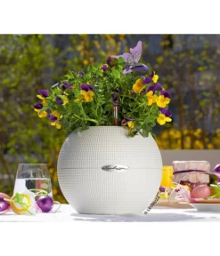 LECHUZA® PURO Color, All-in-One-Set, Rund, Ca. Ø20 Cm -Compo Verkaufsgeschäft 2418622 WE MO 004 PuroColor20cmweiss