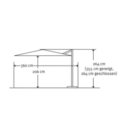 Schneider Ampelschirm Rhodos Twist, Quadratisch, Ca. B300/T300 Cm -Compo Verkaufsgeschäft 2451953 WE FS 003 RhodosTwistBordeaux