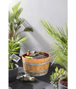 Holz-Weinfasskübel, Rund, Braun -Compo Verkaufsgeschäft 2505824 WE MO 003 weinfasskuebel 50x30cm