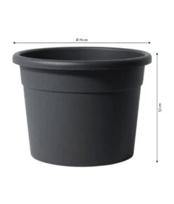 Dehner Kunststoff-Blumentopf Diana, Rund -Compo Verkaufsgeschäft 2546877 WE FS 001 Kunststofftopfdiana80cmanthr