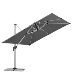 Schneider Premium Ampelschirm Monaco, Granitgrau, Quadratisch, Ca. B300/T300 Cm -Compo Verkaufsgeschäft 2887982 WE DE 002 SchirmMOnaco300x300