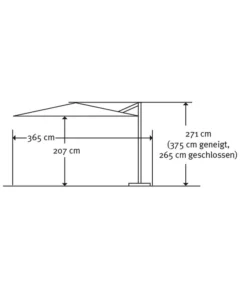 Schneider Premium Ampelschirm Monaco, Granitgrau, Quadratisch, Ca. B300/T300 Cm -Compo Verkaufsgeschäft 2887982 WE DE 008 SchirmMOnaco300x300