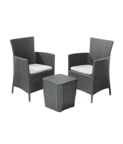 Best Balkon-Set Napoli, Graphit, 3-teilig