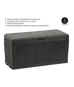 Keter Aufbewahrungsbox Comfy, 270 Liter, Ca. B116,7/H57/T44,7 Cm -Compo Verkaufsgeschäft 3128733 WE IG 001 AufbewahrungsboxComfy270Liter