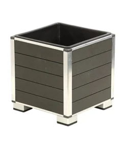 Dehner WPC-Topf Inkl. Kunststoff-Einsatz, Anthrazit