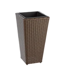 Dehner Polyrattan-Topf Alicante, Konisch, Braun