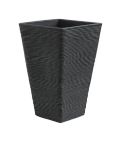 Dehner Kunststoff-Pflanzvase Capri, Anthrazit, Ca. B35/H55/T35 Cm