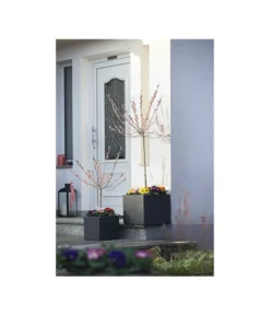 Dehner Kunststoff-Blumenkübel Palermo, Anthrazit -Compo Verkaufsgeschäft 3728110 WE MO 001 KunststoffTopfKubusAnthrazitBlumenkuebelBlumentopfKubus