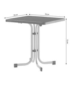 Sieger Boulevard-Klapptisch Mecalit®-PRO, Ca. B70/H72/T70 Cm -Compo Verkaufsgeschäft 3885589 WE BG 001 SiegerKlapptischKlapptischGraphit70X70