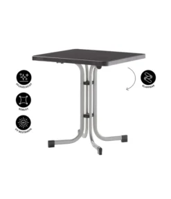 Sieger Boulevard-Klapptisch Mecalit®-PRO, Ca. B70/H72/T70 Cm -Compo Verkaufsgeschäft 3885589 WE IG 001 KLAPPTISCHGRAPHIT70X70hellgrau