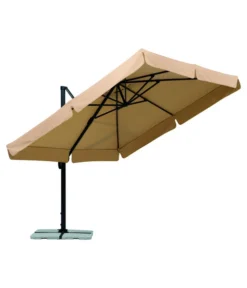 Schneider Classics Sonnenschirm Rhodos, Holzoptik, Quadratisch Ca. B300/T300 Cm -Compo Verkaufsgeschäft 3927571 BildD 001 SchneiderSonnenschirmRhodosAmpelschirmRhodosNatur