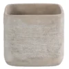 Dehner Keramik-Übertopf Kane, Eckig, Grau