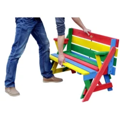 Habau Kinder Picknickbank Bunt, 100 X 50 X 62 Cm -Compo Verkaufsgeschäft 4031100 WE FS 003 KinderPicknickbank