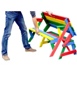 Habau Kinder Picknickbank Bunt, 100 X 50 X 62 Cm -Compo Verkaufsgeschäft 4031100 WE FS 004 KinderPicknickbank