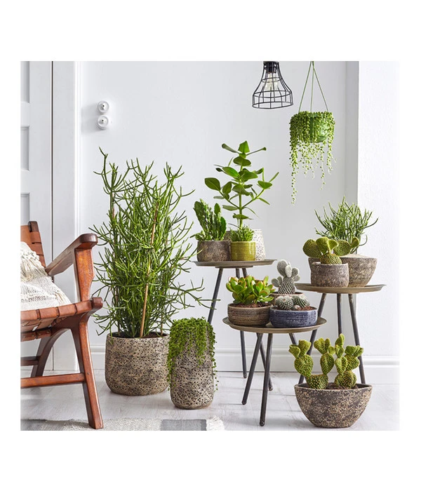 Dehner Keramik-Vase Stef, Rund, Braun, Ca. Ø16/H30 Cm – Bild 3