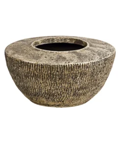 Dehner Keramik-Übertopf Stef, Bauchig, Braun, Ca. Ø25 Cm