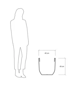 Farmet Kunststoff-Topf Orione Alto, Fluoreszierend -Compo Verkaufsgeschäft 4108742 WE DE 004 ORIONEALTOHoherRunderPflanzkuebelDurchmesser40cm40cmhochFLUORESZIERENDHELLBLAU