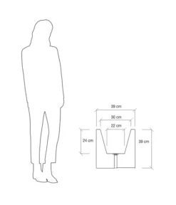 Farmet Kunststoff-Pflanzkübel Atlantis, Doppelwandig -Compo Verkaufsgeschäft 4109971 WE DE 004 ATLANTISRechteckigerDoppelwandigerPflanzkuebel39x39x39cmhochSTEINBEIGE