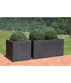 Farmet Kunststoff-Pflanzkübel Atlantis, Doppelwandig Mit Bewässerungssystem, Dunkelanthrazit -Compo Verkaufsgeschäft 4110029 WE DE 002 ATLANTISRechteckigerDoppelwandigerPflanzkuebel39x39x39cmhochmitBewaesserungssystemDUNKELANTHRAZIT