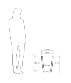 Farmet Kunststoff-Topf-Set Hydra, Konisch, Grau, 2-teilig -Compo Verkaufsgeschäft 4183133 WE DE 004 HYDRARunderPflanzkuebelDurchmesser30cm40cmhochSTEINBEIGE 1