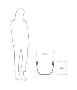 Farmet Kunststoff-Pflanzkübel Eos, Ca. ø 40/H29 Cm, Dunkelanthrazit -Compo Verkaufsgeschäft 4185310 WE DE 004 EOSRunderPflanzkuebelDurchmesser40cm29cmhochDUNKELANTHRAZIT