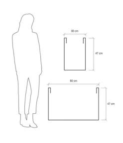 Farmet Kunststoff-Kasten Atlantis Divisorio -Compo Verkaufsgeschäft 4186110 WE DE 004 ATLANTISDIVISORIORechteckigerPflanzkuebel80x30x47cmhochSTEINBEIGE