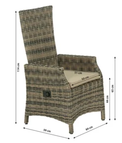 Dehner Geflechtsessel Siena, Braun Meliert -Compo Verkaufsgeschäft 4209961 WE BG 001 GeflechtsesselSiena