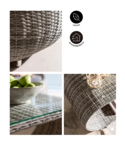 Dehner Geflechtlounge Avani, 4-teilig -Compo Verkaufsgeschäft 4209987 WE IG 001 DehnerGeflechtloungeAvani