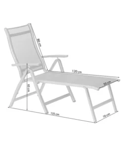 Dehner Gartenliege Chicago, Ca. B70/H72/T180 Cm -Compo Verkaufsgeschäft 4210258 WE FS 001 SkizzeLiegeChicagoNE
