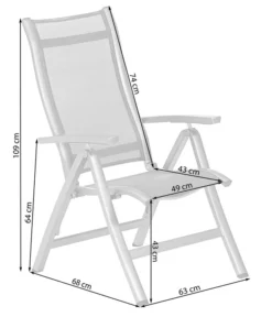 Dehner Klappsessel Chicago, Hochlehner -Compo Verkaufsgeschäft 4210316 WE FS 001 SkizzeKlappsesselChicago