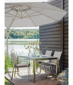 Dehner Ampelschirm Zypern, Rund, Ca. Ø 300 Cm -Compo Verkaufsgeschäft 4212171 WE MO 001 AmpelschirmZypernHellbraunNeu