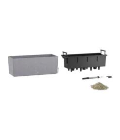 LECHUZA® Kunststoff-Kasten Balconera Stone -Compo Verkaufsgeschäft 4318606 WE DE 001 LechuzaKunststoffBalkonkastenBalconeraStonePflanzkastenBlumenkasten