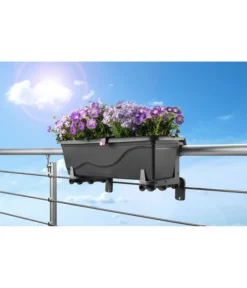 Dehner Kunststoff-Blumenkastenhalter, Anthrazit -Compo Verkaufsgeschäft 4320792 WE MO 002 DehnerKunststoffBlumenkastenhalterBalkonkastenhalter