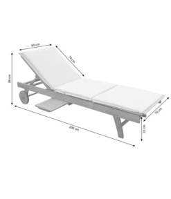 Dehner Rollliege Ravenna, Ca. B70/H89/T200 Cm -Compo Verkaufsgeschäft 4407086 WE BG 001 RollliegeRavenna