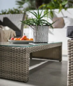 Dehner Geflecht-Lounge Rom, 4-teilig -Compo Verkaufsgeschäft 4407334 WE DE 001 DehnerGeflechtLoungeRomNEU