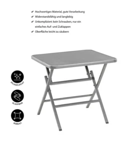Dehner Klapptisch Chicago, Eckig -Compo Verkaufsgeschäft 4422382 WE IG 001 CHICAGOKLAPPTISCH80x80