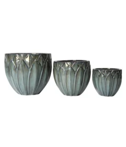 Dehner Keramik-Topf Kassandria, Rund, Grün-blau -Compo Verkaufsgeschäft 4429510 4429551 4429577 WE DE 001 DehnerKeramikTopf