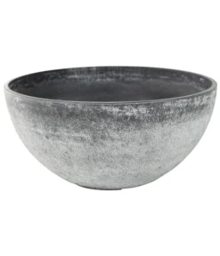 Dehner Kunststoff-Schale Nova, Konisch, Grau, Ca. Ø25/H12 Cm