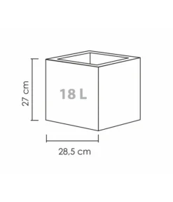 Scheurich Kunststoff-Topf C-Cube, Quadratisch -Compo Verkaufsgeschäft 4496188 WE BG 001 ScheurichTopfCCube