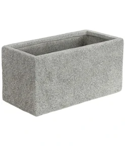 Dehner Leichtbeton-Kasten Rock, Rechteckig, Grau