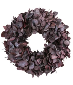 Dehner Kranz Eukalyptus, Dunkelrot, Ca. Ø45 Cm