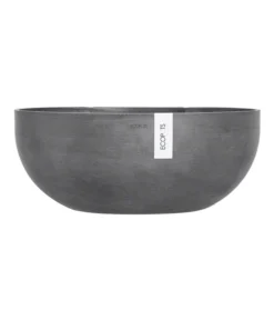 Ecopots Kunststoff-Schale Sofia Wall Mit Wassersystem, Oval, Grau, Ca. B43/H17,5/T25 Cm