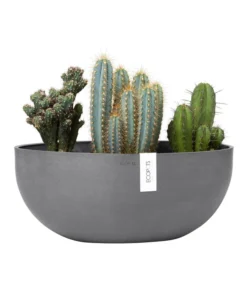 Ecopots Kunststoff-Schale Sofia Mit Wassersystem, Oval, Grau, Ca. B43/H17,5/T25 Cm -Compo Verkaufsgeschäft 6614713 WE FS 003 EcopotsKunststoffSchaleSofiabreitovalgrau
