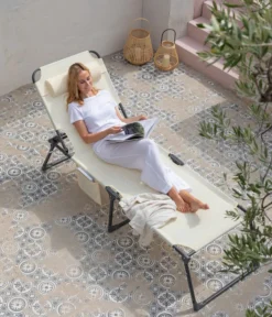 Dehner Gartenliege Mallorca, Ca. B71/H106/T227 Cm -Compo Verkaufsgeschäft 6635163 WE MO 001 LiegeMallorcaVanilla