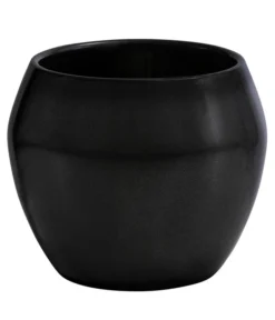 Dehner Keramik-Übertopf Lanzo, Bauchig, Anthrazit, Ca. Ø11 Cm